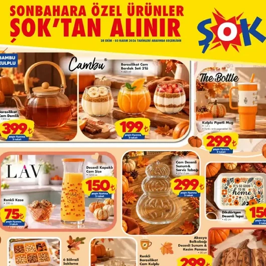 Şok'a Sonbahar Temalı Ürünler Geliyor! 28 Ekim Şok Kataloğu 2026