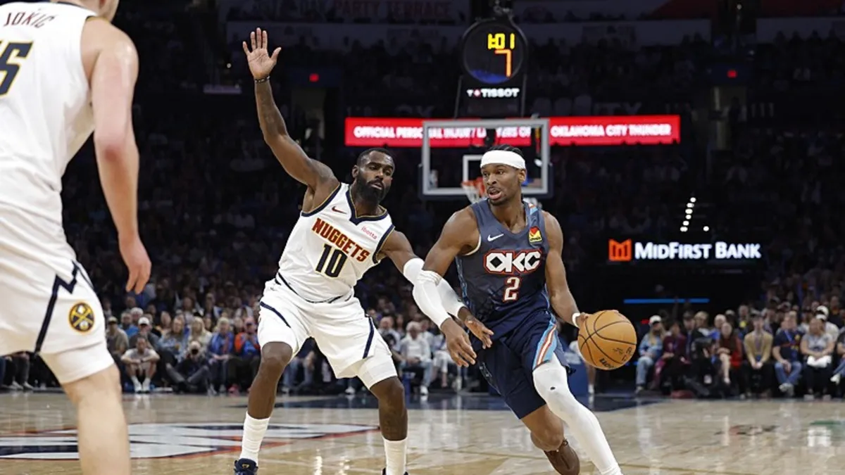 NBA'de Thunder, sahasında Nuggets'ı 127-121 mağlup etti