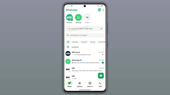 WhatsApp, durum paylaşımlarını ana sohbet ekranına getirecek