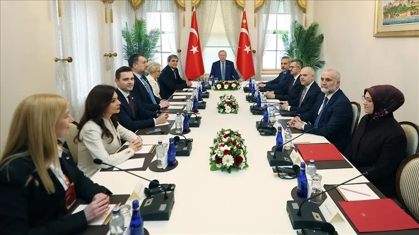 Cumhurbaşkanı Erdoğan, Balkan Barış Platformu'nun temsilcilerini kabul etti