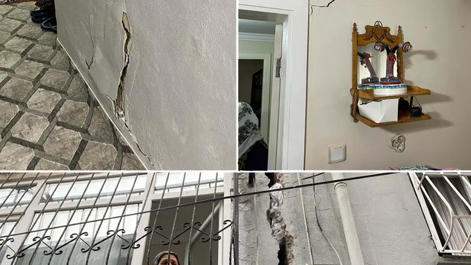 Mahalleli diken üstünde! "Evdeki çatlakları bantlıyoruz"