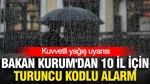 Bakan Kurum'dan 10 İl İçin Turuncu Kodlu Alarm: Kuvvetli Yağış Uyarısı