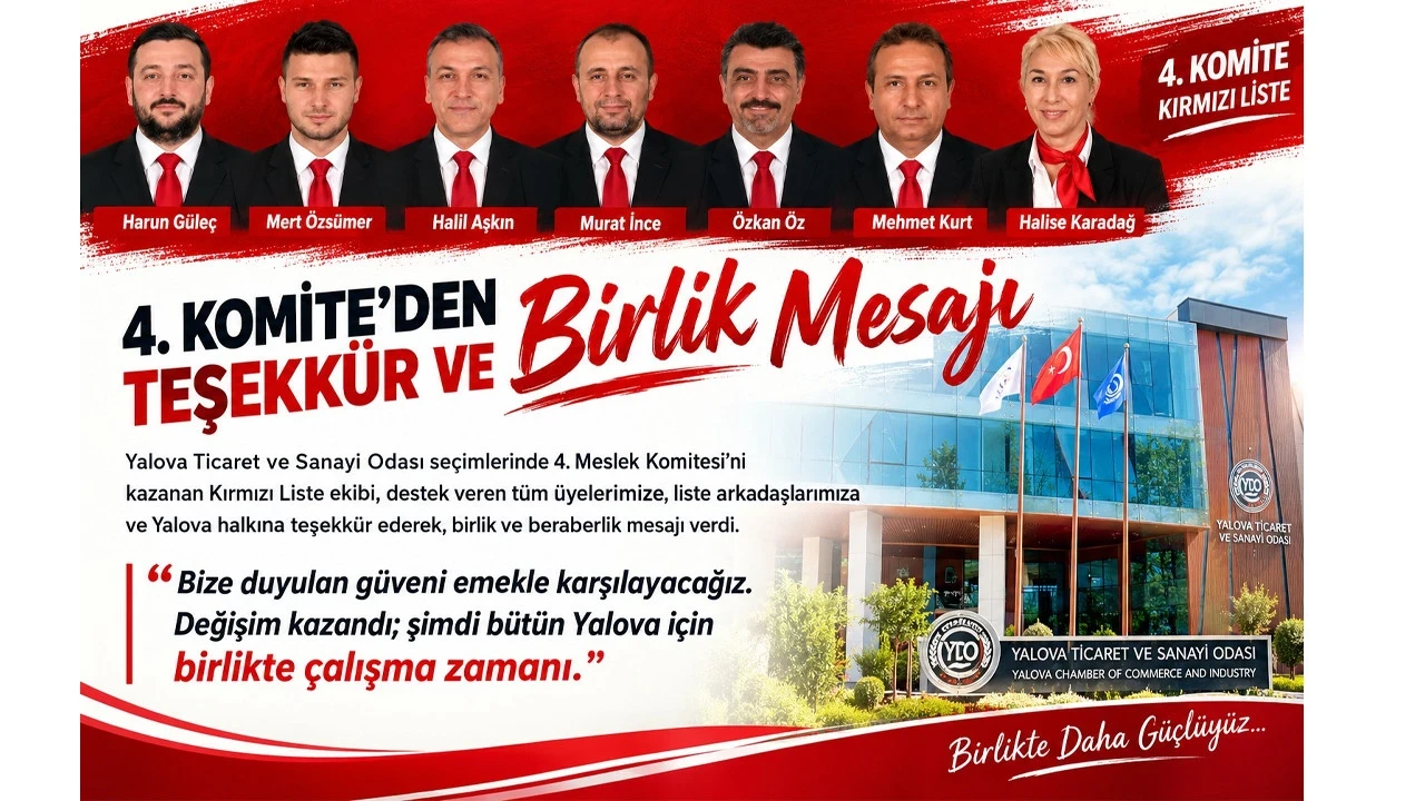 4. Komite’de Değişim Kazandı: Şimdi Yalova İçin Çalışma Zamanı