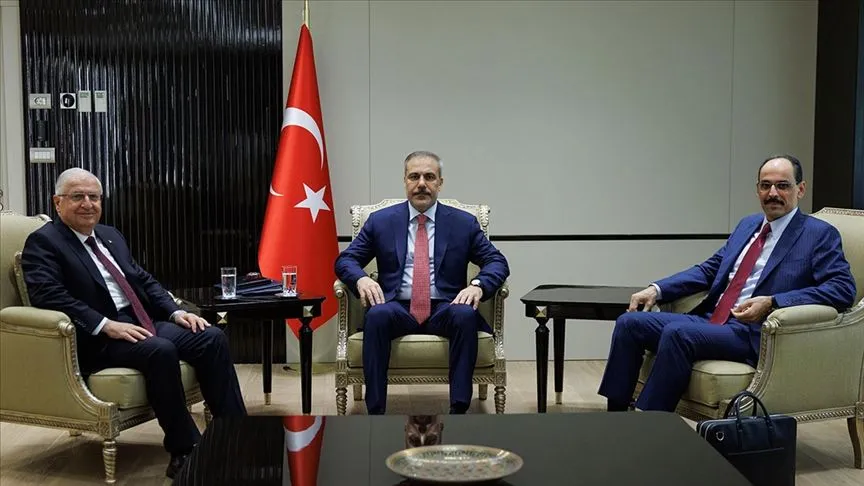 Dışişleri Bakanı Fidan, Milli Savunma Bakanı Güler ve MİT Başkanı Kalın ile görüştü