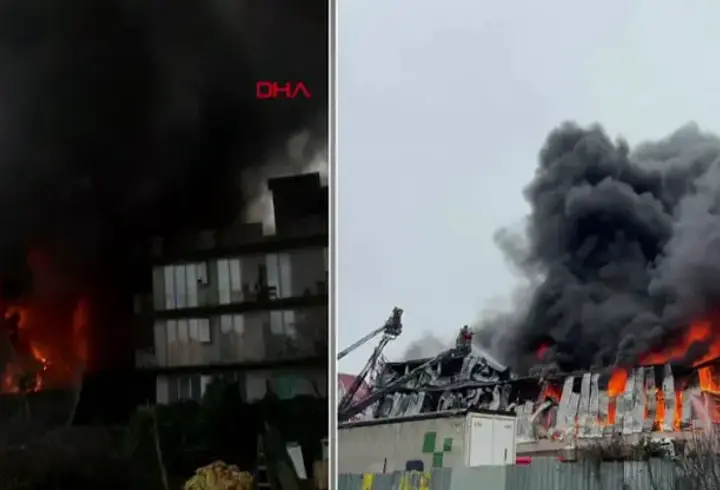SON DAKİKA... İstanbul Ataşehir'de 4 katlı iş yerinde yangın