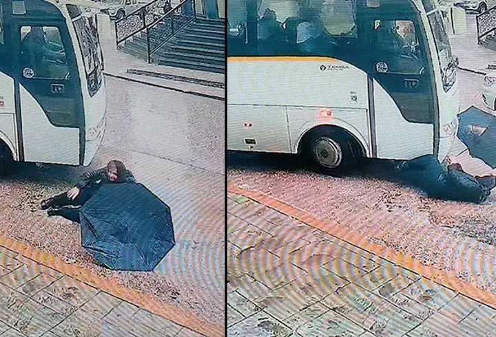 Metrelerce sürüklendi: Yara almadan kurtuldu