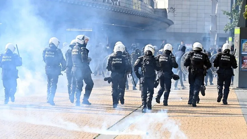 Belçika'nın Liege Kentindeki Protestolarda 45 Kişi Gözaltına Alındı