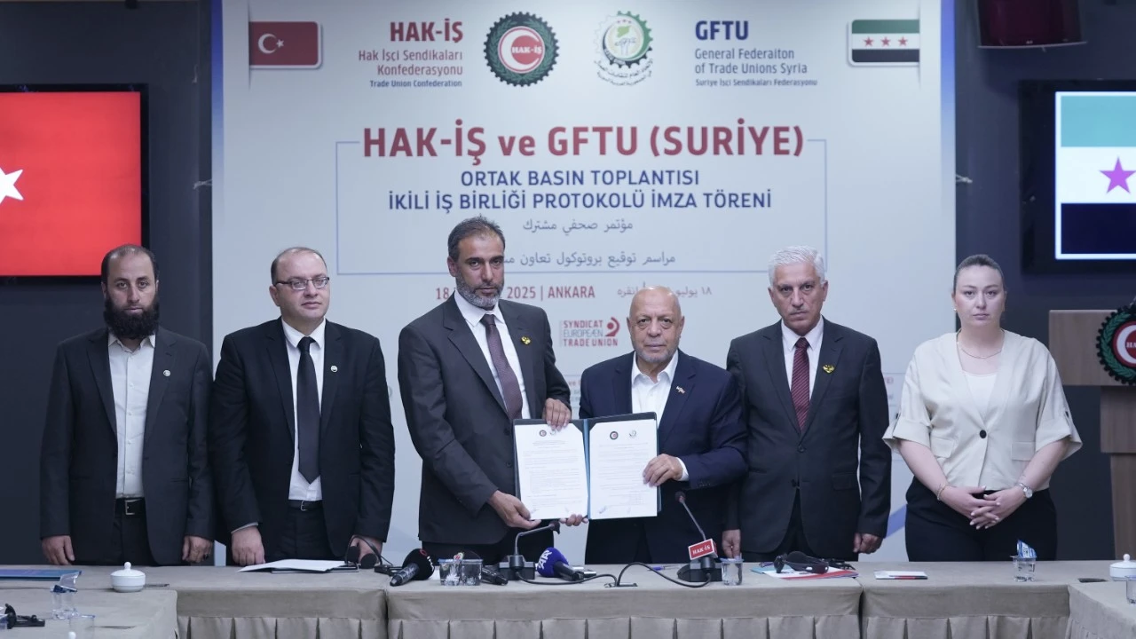 HAK-İŞ ve GFTU'dan ortak protokol: Göç, istihdam ve barış gündemde