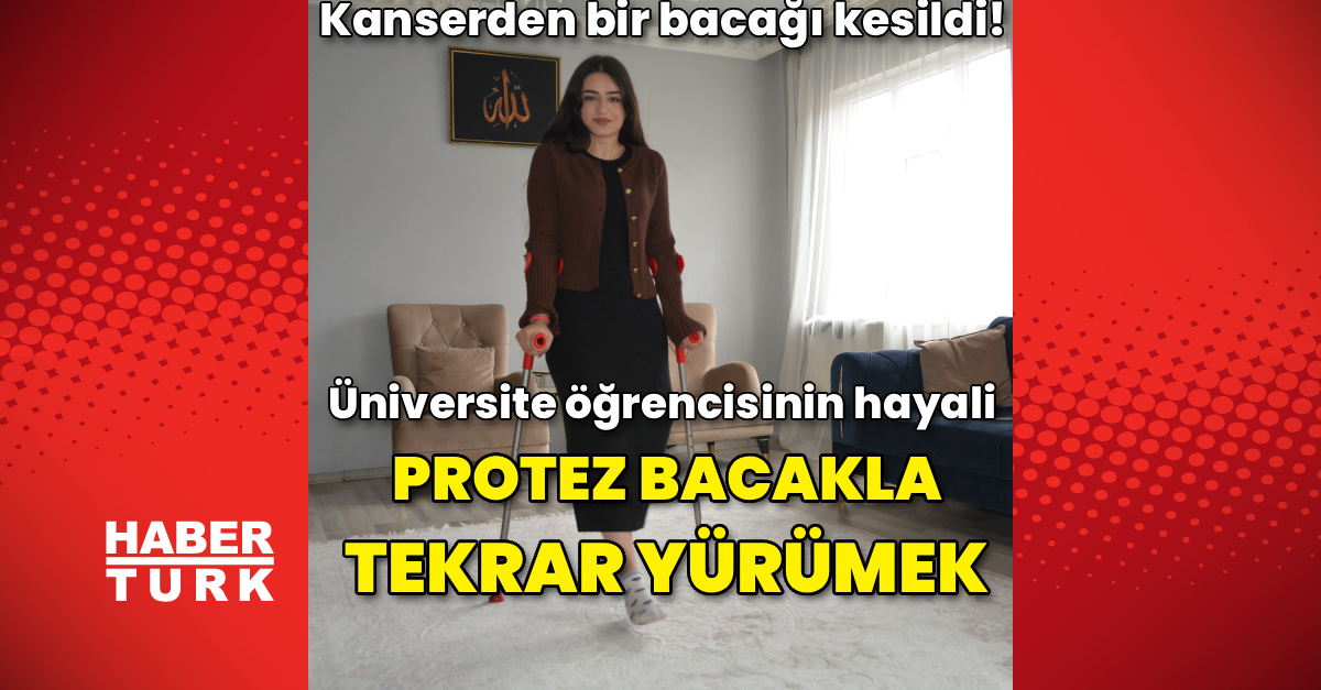 Kanserden bir bacağı kesildi! Hayali protez bacakla tekrar yürümek
