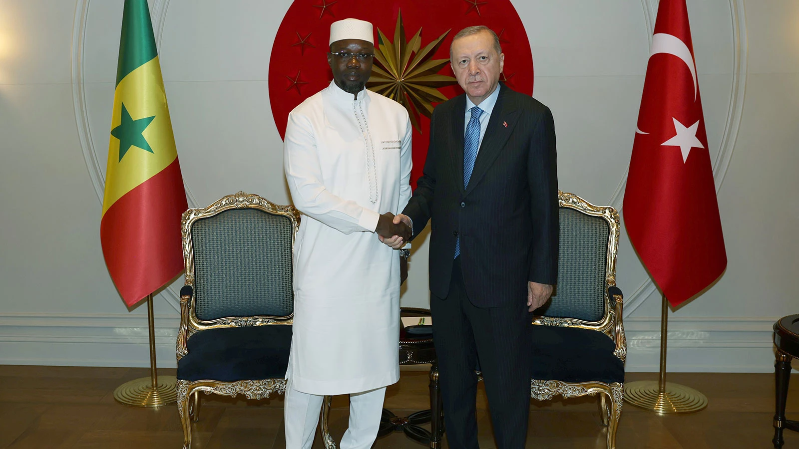 Cumhurbaşkanı Erdoğan, Senegal Başbakanı Sonko'yu kabul etti
