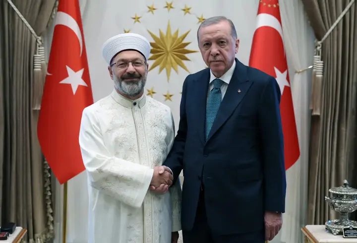 Cumhurbaşkanı Erdoğan, eski Diyanet İşleri Başkanı Erbaş'ı kabul etti
