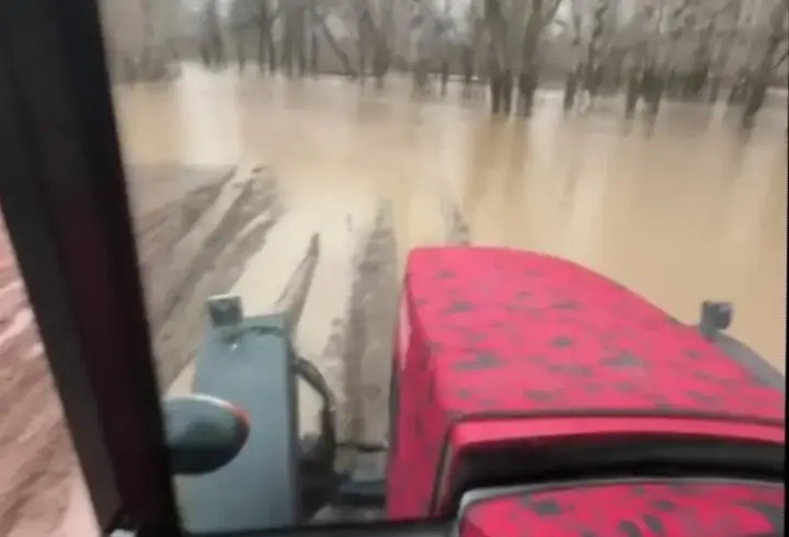 Karlıova'da sağanak; Peri Suyu Çayı taştı, araziler su altında kaldı