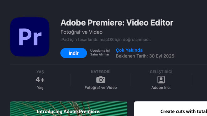 Adobe Premiere Pro için 30 Eylül’de resmi iPhone / iPad uygulaması yayınlanacak