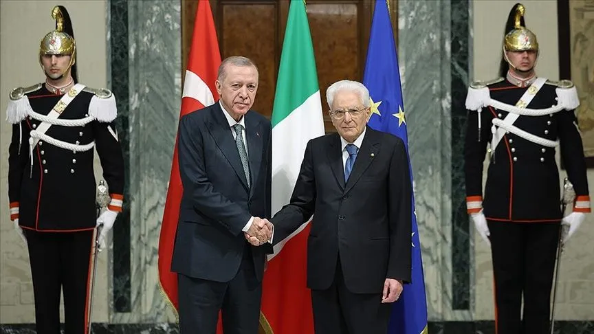 Cumhurbaşkanı Erdoğan, İtalya Cumhurbaşkanı Mattarella ile görüştü