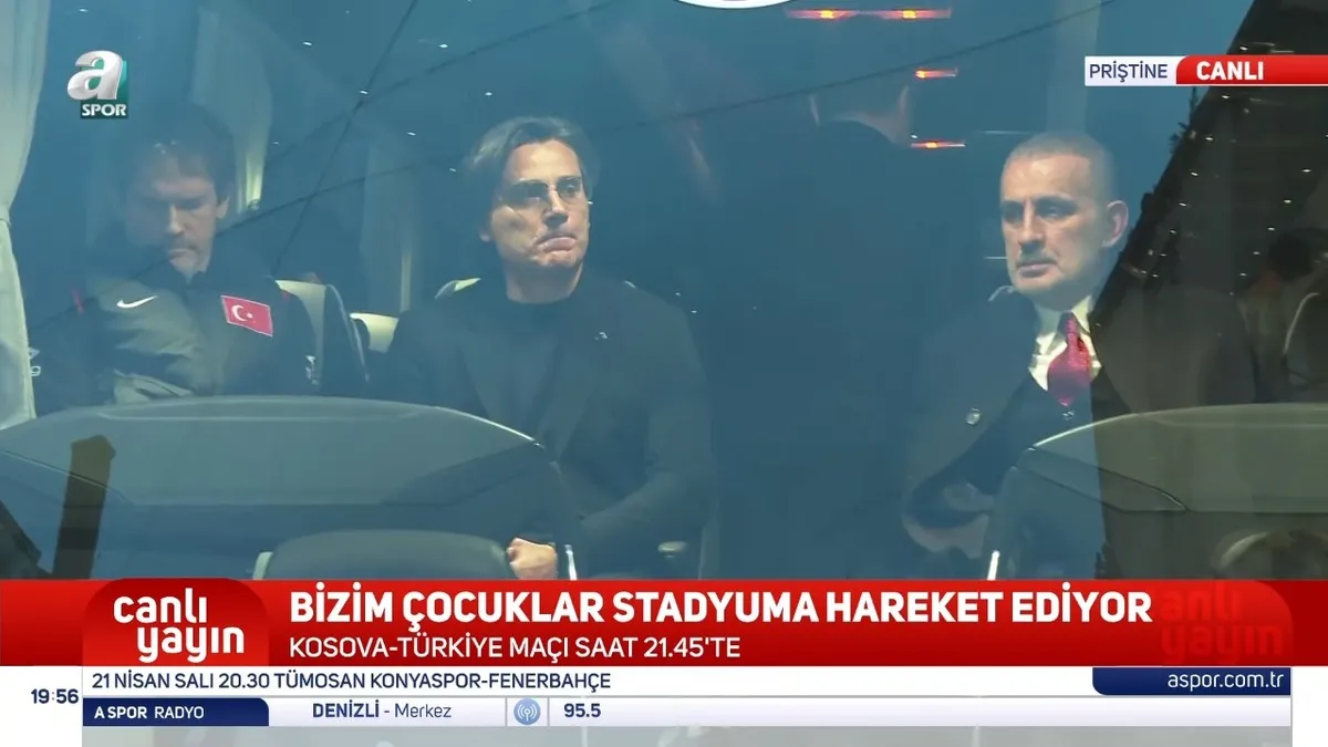 A Milli Takım kafilesi kader maçı için stadyuma hareket etti