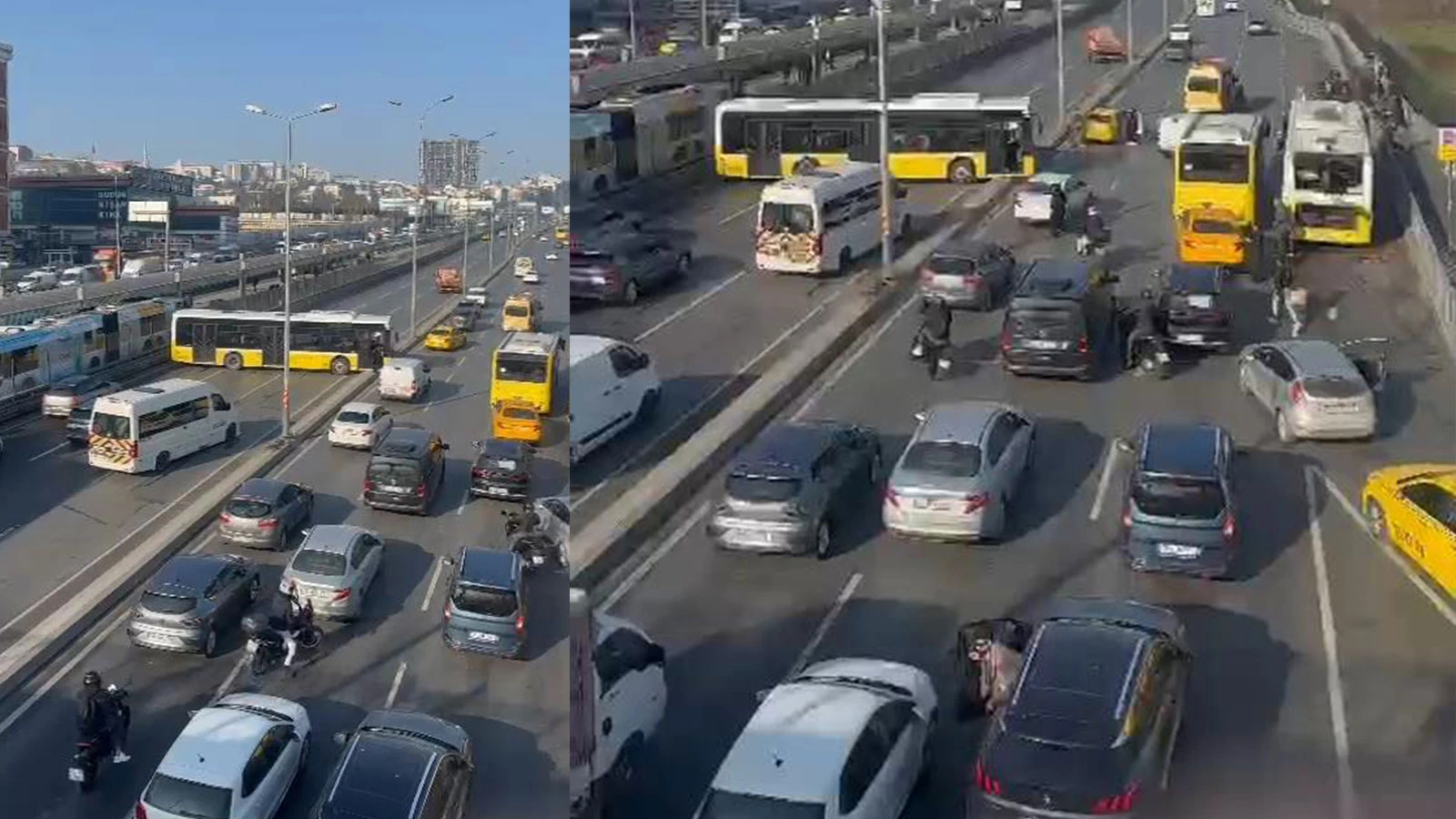 Esenyurt'ta İETT otobüsü kaza yaptı, yol kapandı
