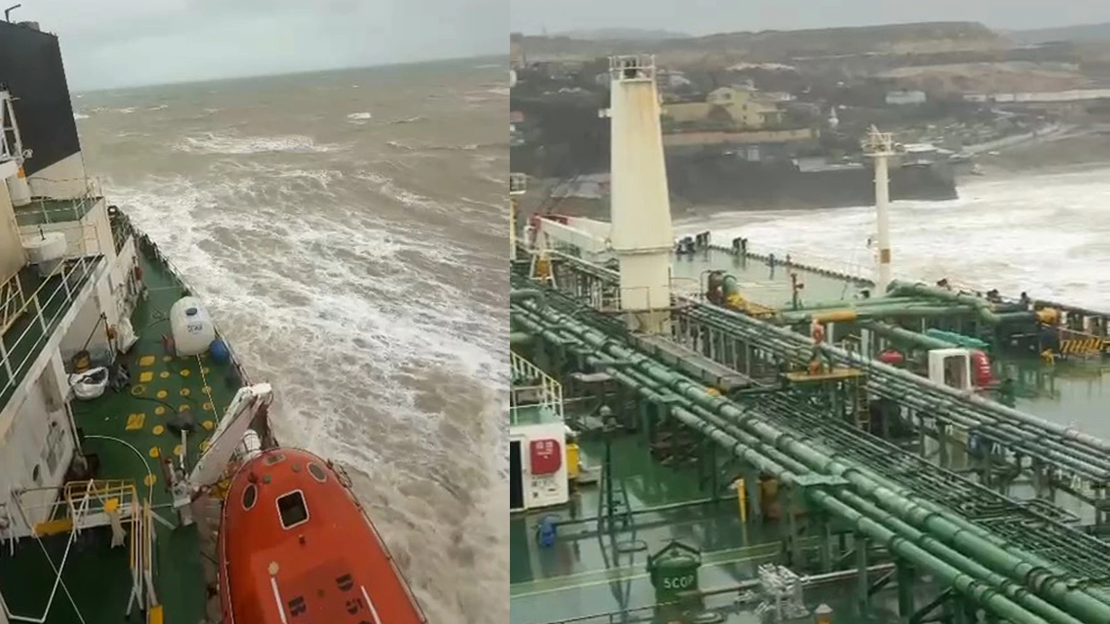 Sarıyer’de Sürüklenen Tanker Karaya Oturdu