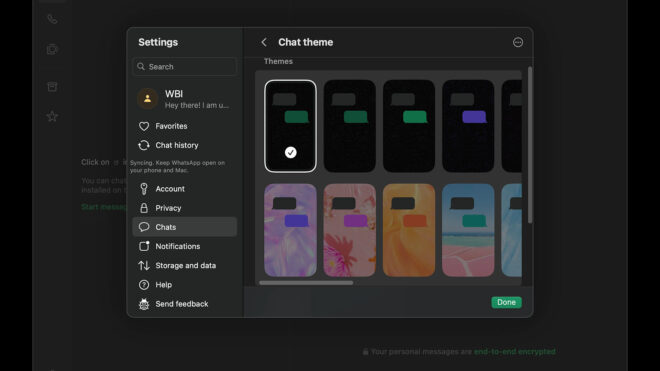 WhatsApp, sohbet temalarını Mac uygulamasına da getiriyor