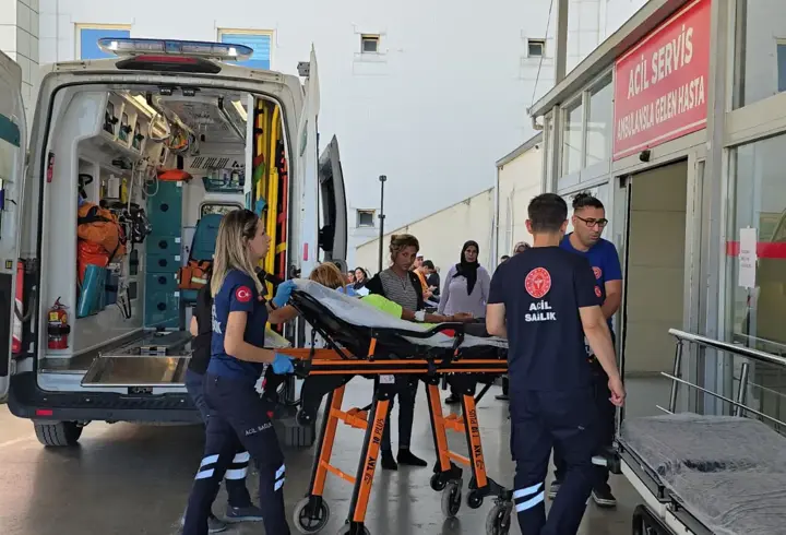 Kontrolden çıkan minibüs kayaya çarptı: 2 yaralı