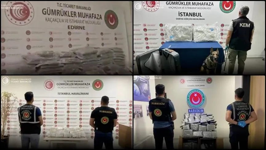 Gümrük Muhafaza ekipleri üç ilde 1,2 ton uyuşturucu ele geçirdi