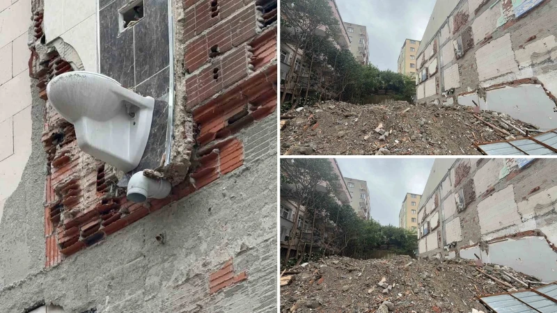 Bayrampaşa’da 'Manzaralı Klozet' Görüntüsü Şaşırttı: Koca Binayı Yıktı Klozete Dokunmadı