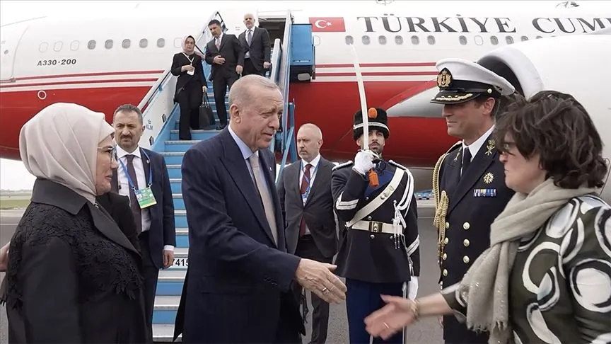 Cumhurbaşkanı Erdoğan, NATO zirvesi için Hollanda'da