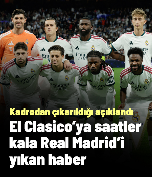 El Clasico'ya Saatler Kala Real Madrid'i Yıkan Haber! Kadrodan Çıkarıldığı Resmen Açıklandı