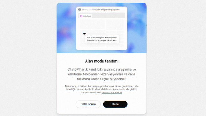 ChatGPT için geliştirilen “ajan modu” Türkiye’deki “Plus” abonelerine de açıldı