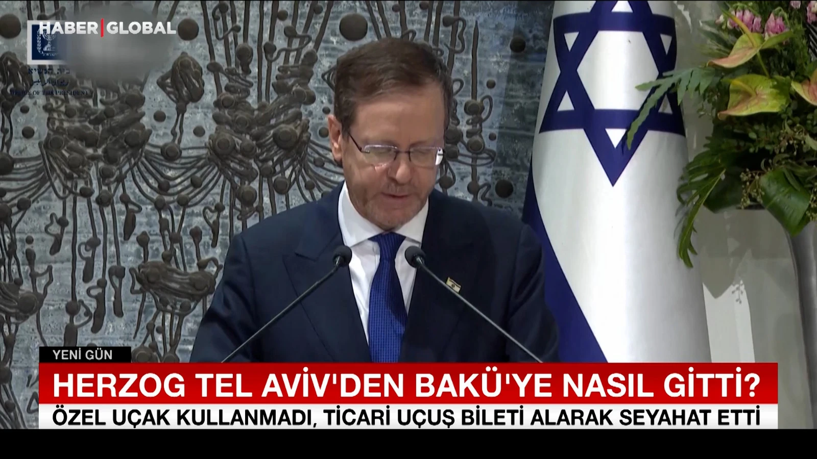 İsrail Cumhurbaşkanı Herzog, Tel Aviv'den Bakü'ye Nasıl Gitti?