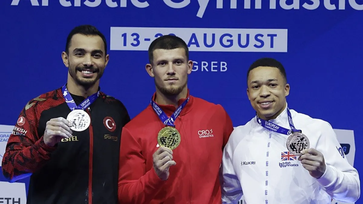 Milli cimnastikçi Ferhat Arıcan, Avrupa ikincisi oldu!