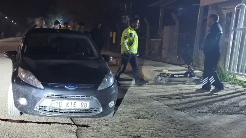 Bursa'da kaza: Skuter sürücüsü ağır yaralandı