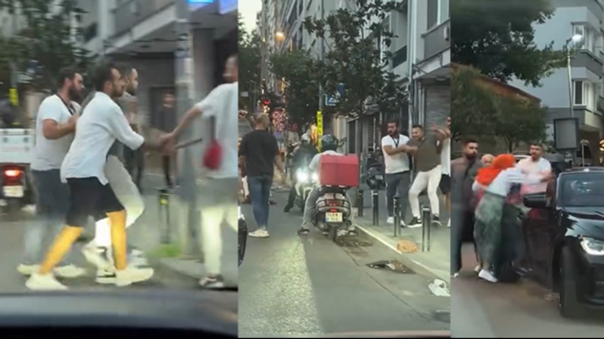 İstanbul'un göbeğinde haydutluk: Sopayla kadının üzerine yürüdü