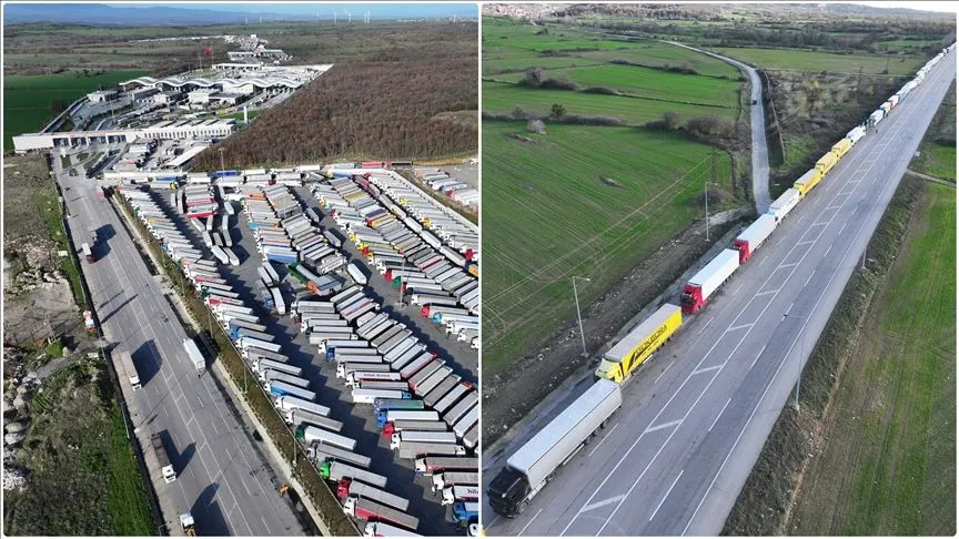 Yunan çiftçi eylemleri, Türk tarafında tır trafiğini olumsuz etkilemeye devam ediyor