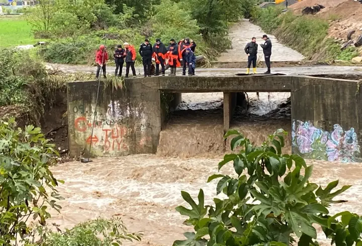 Kocaeli'de Bir Araç Dereye Düştü! Kayıp Olduğu Değerlendirilen Kişi Aranıyor