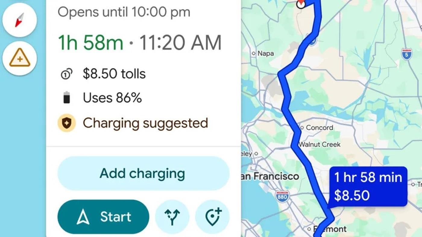Google Maps’ten elektrikli araçlara yeni özellik: Akıllı rota ve şarj planlama