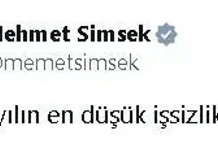 Bakan Şimşek: Son 12 yılın en düşük işsizlik oranı
