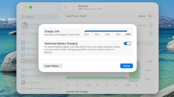 Apple, macOS Tahoe 26.4 ile “şarj sınırı” özelliği sunacak