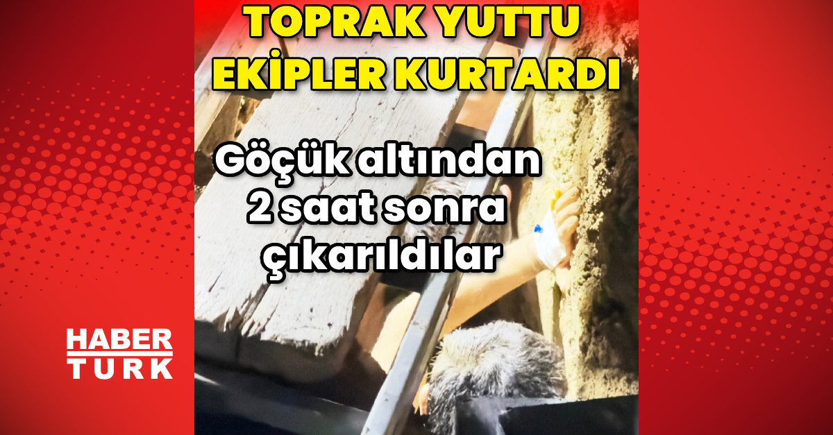 Kuyuda göçük: Baba oğul kurtarıldı