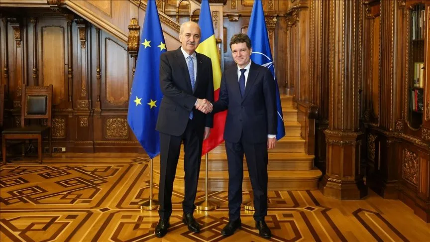 TBMM Başkanı Kurtulmuş, Romanya Cumhurbaşkanı Dan tarafından kabul edildi