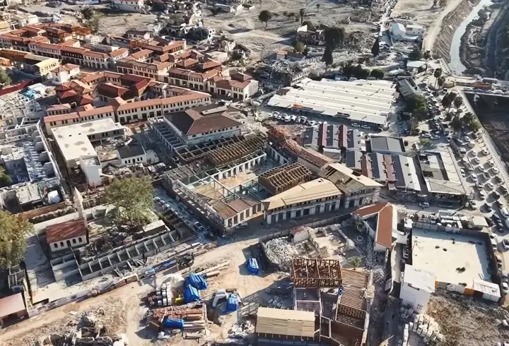 Antakya’da Ayakkabıcılar Çarşısı inşası sürüyor