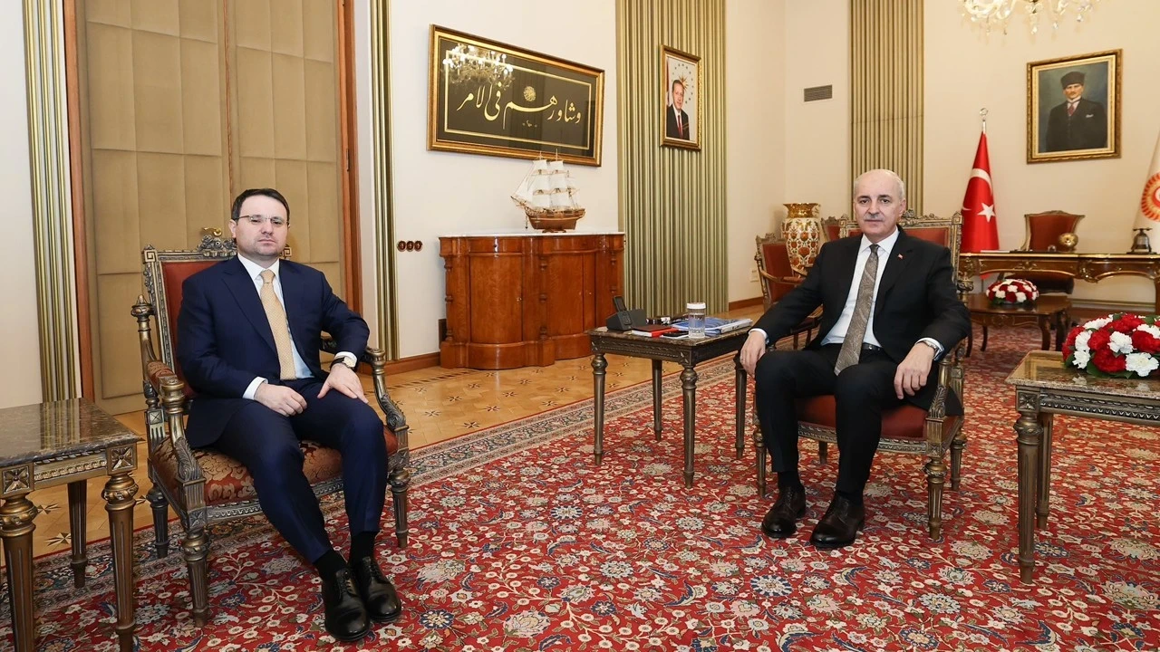 TBMM Başkanı Kurtulmuş, Adalet Bakanı Gürlek'i kabul etti