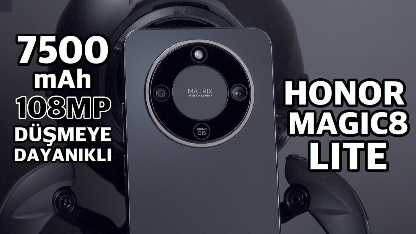 12+ saat ekran süreli telefon! "Honor Magic8 Lite"