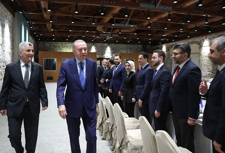 Cumhurbaşkanı Erdoğan, MÜSİAD heyetini Dolmabahçe'de kabul etti