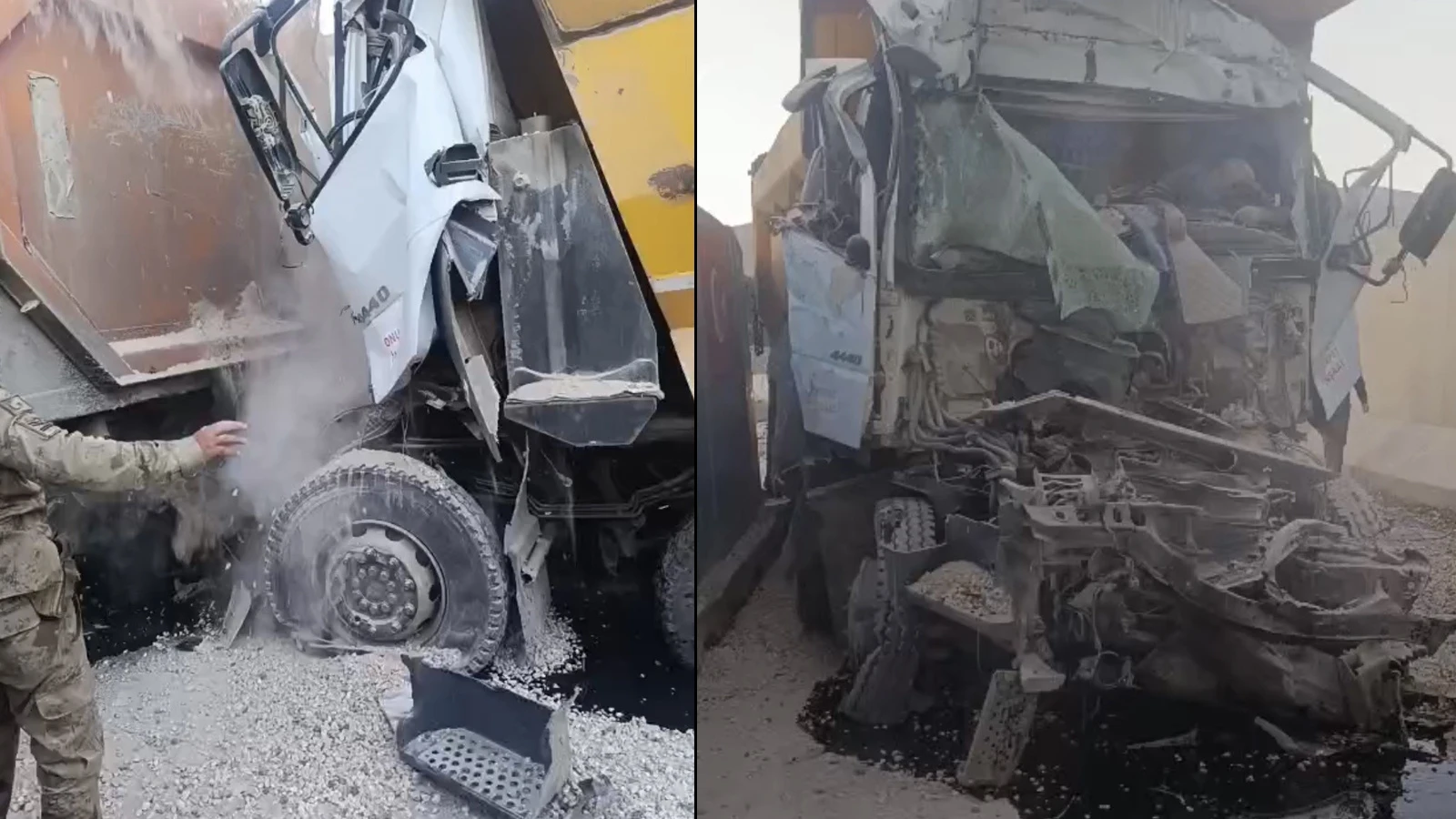 Mardin'de freni patlayan kamyon dehşet saçtı