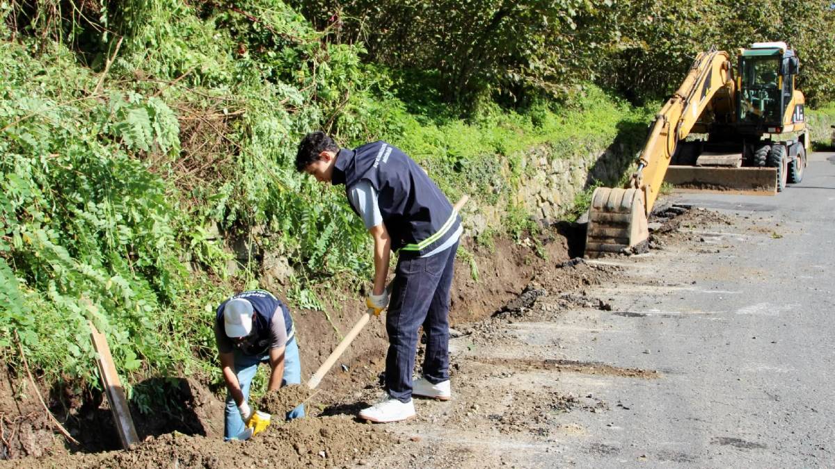Giresun Belediyesi’nden 5 Mahalleye 18 Kilometrelik Kanalizasyon Hattı