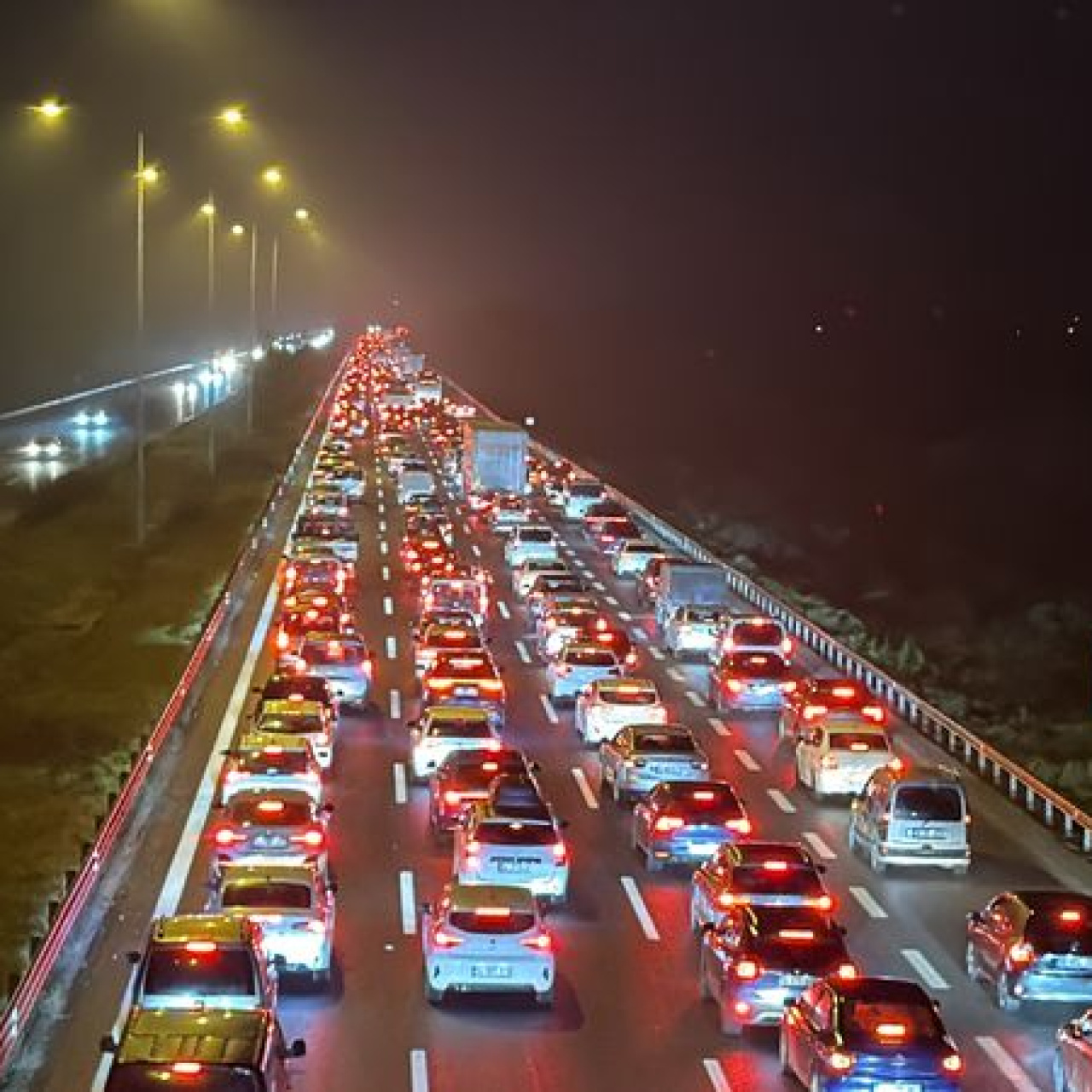 Bayram tatili sonrası yollarda dönüş yoğunluğu!