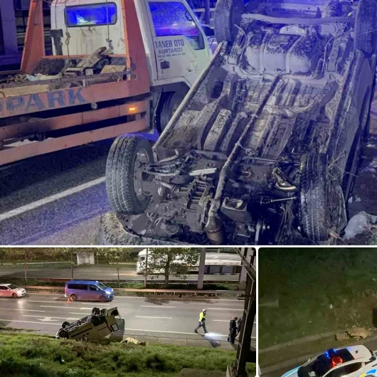 Samsun’da Hafif Ticari Araç 30 Metrelik Şarampole Yuvarlandı: Bir Kişi Yaralandı