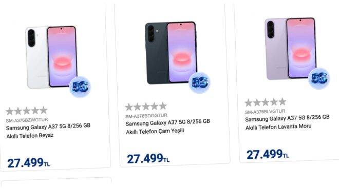 Samsung Galaxy A37 5G, Türkiye’de satışa sunuldu