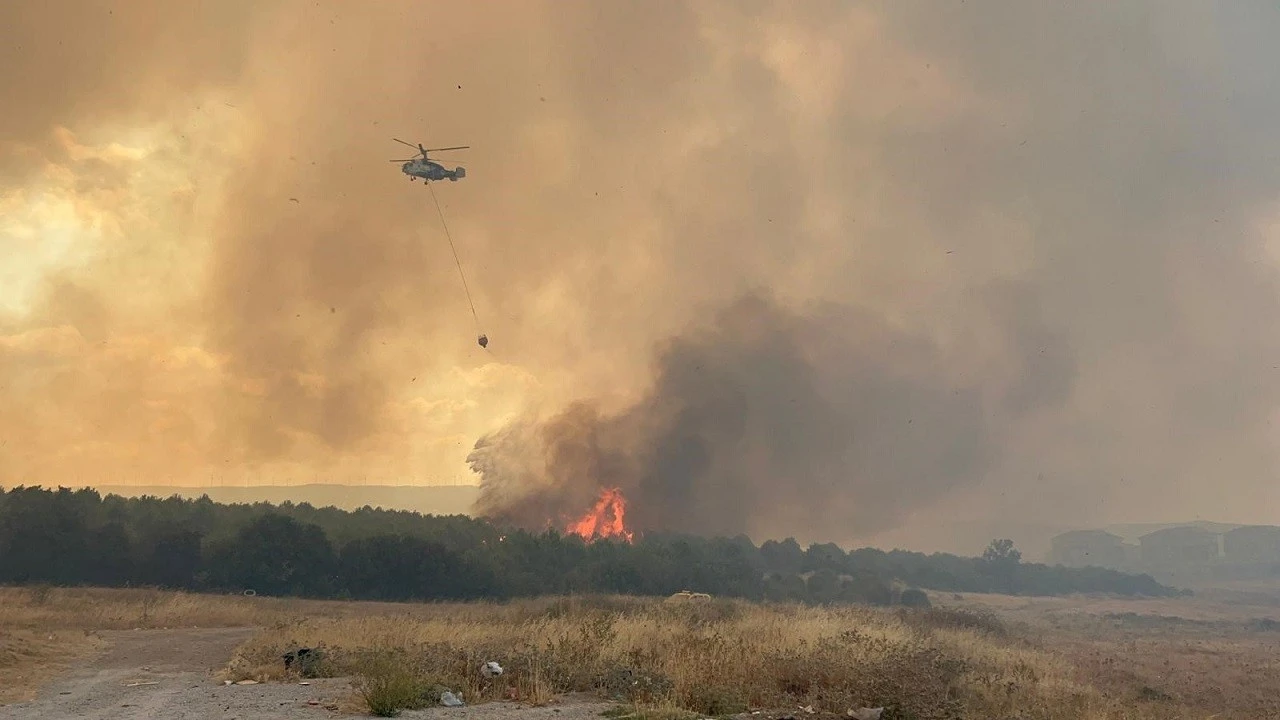 Çanakkale'de orman yangını: Vali, il merkezinin risk altında olmadığını belirtti