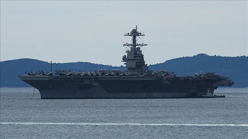 ABD uçak gemisi USS Gerald Ford bakım için Hırvatistan'a geldi
